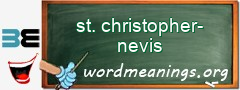 WordMeaning blackboard for st. christopher-nevis